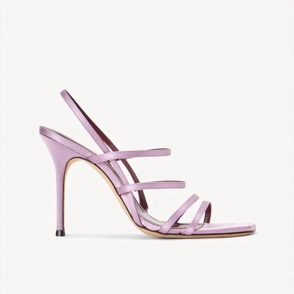 NEW STAUD lilac anise cage satin heel